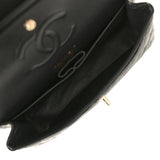 Pre-owned Chanel Medium Classic Double Flap Bag Black Patent Light Gold Hardware - Thumbnail View 10