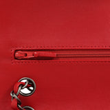Chanel Medium Classic Double Flap Bag Red Lambskin Aged Ruthenium Hardware - Thumbnail View 8