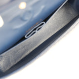 Chanel Medium Classic Double Flap Bag Navy Blue Shiny Caviar Light Gold Hardware - Thumbnail View 10