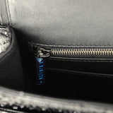 Pre-owned Chanel Medium Classic Double Flap Bag Black Python Silver Hardware - Thumbnail View 9