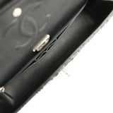 Pre-owned Chanel Medium Classic Double Flap Bag Black Python Silver Hardware - Thumbnail View 10