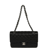 Chanel Medium Classic Double Flap Black Caviar Silver Hardware - Thumbnail View 7