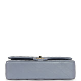 Chanel Medium Classic Double Flap Bag Purple Iridescent Lambskin Light Gold Hardware - Thumbnail View 4