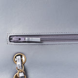 Chanel Medium Classic Double Flap Bag Purple Iridescent Lambskin Light Gold Hardware - Thumbnail View 8