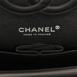 Chanel Medium Classic Double Flap Bag Black Patent Silver Hardware - Thumbnail View 9