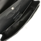 Chanel Medium Classic Double Flap Bag Black Patent Silver Hardware - Thumbnail View 10