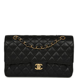 Pre-owned Chanel Medium Classic Double Flap Bag Black Caviar Gold Hardware - Thumbnail View 1