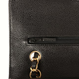 Pre-owned Chanel Medium Classic Double Flap Bag Black Caviar Gold Hardware - Thumbnail View 8