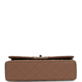 Pre-owned Chanel Medium Classic Double Flap Bag Brown Caviar Light Gold Hardware - Thumbnail View 4