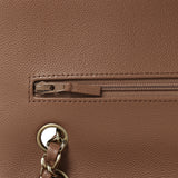 Pre-owned Chanel Medium Classic Double Flap Bag Brown Caviar Light Gold Hardware - Thumbnail View 8