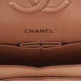Pre-owned Chanel Medium Classic Double Flap Bag Brown Caviar Light Gold Hardware - Thumbnail View 9