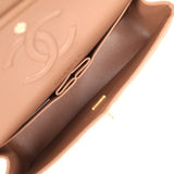 Pre-owned Chanel Medium Classic Double Flap Bag Brown Caviar Light Gold Hardware - Thumbnail View 10