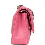 Pre-owned Chanel Medium Classic Chevron Double Flap Bag Pink Caviar Silver Hardware - Thumbnail View 3