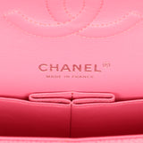 Pre-owned Chanel Medium Classic Chevron Double Flap Bag Pink Caviar Silver Hardware - Thumbnail View 9