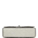 Chanel Medium Classic Double Flap Bag Metallic Silver Caviar Aged Ruthenium Hardware - Thumbnail View 6