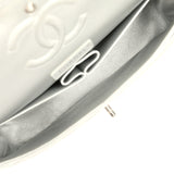 Chanel Medium Classic Double Flap Bag Metallic Silver Caviar Aged Ruthenium Hardware - Thumbnail View 10