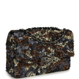 Pre-owned Chanel Medium Single Flap Bag Dark Grey, Bronze, Gold Sequins Ruthenium Hardware - Thumbnail View 2
