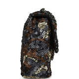 Pre-owned Chanel Medium Single Flap Bag Dark Grey, Bronze, Gold Sequins Ruthenium Hardware - Thumbnail View 3