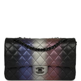 Pre-owned Chanel Medium Classic Double Flap Bag Black Ombre Calfskin Black Hardware - Thumbnail View 1