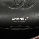 Pre-owned Chanel Medium Classic Double Flap Bag Black Ombre Calfskin Black Hardware - Thumbnail View 9