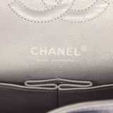 Pre-owned Chanel Medium Classic Double Flap Bag Light Purple Metallic Lambskin Brushed Silver Hardware - Thumbnail View 9