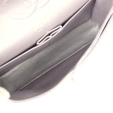 Pre-owned Chanel Medium Classic Double Flap Bag Light Purple Metallic Lambskin Brushed Silver Hardware - Thumbnail View 10