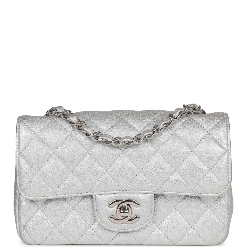CHANEL, Bags, Chanel Grey Mini In Calf Skin