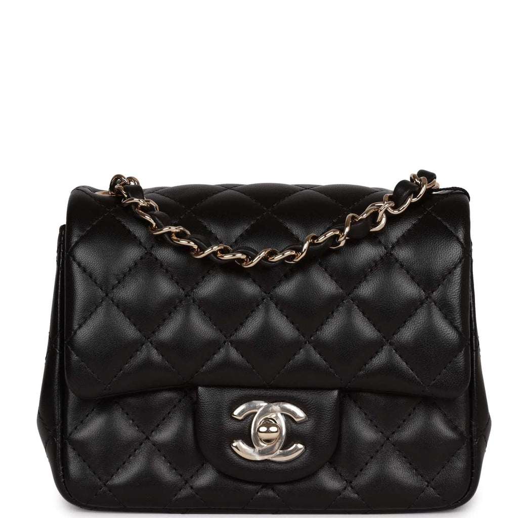 Chanel Black Lambskin Mini Classic Flap Gold Hardware Madison Avenue Couture
