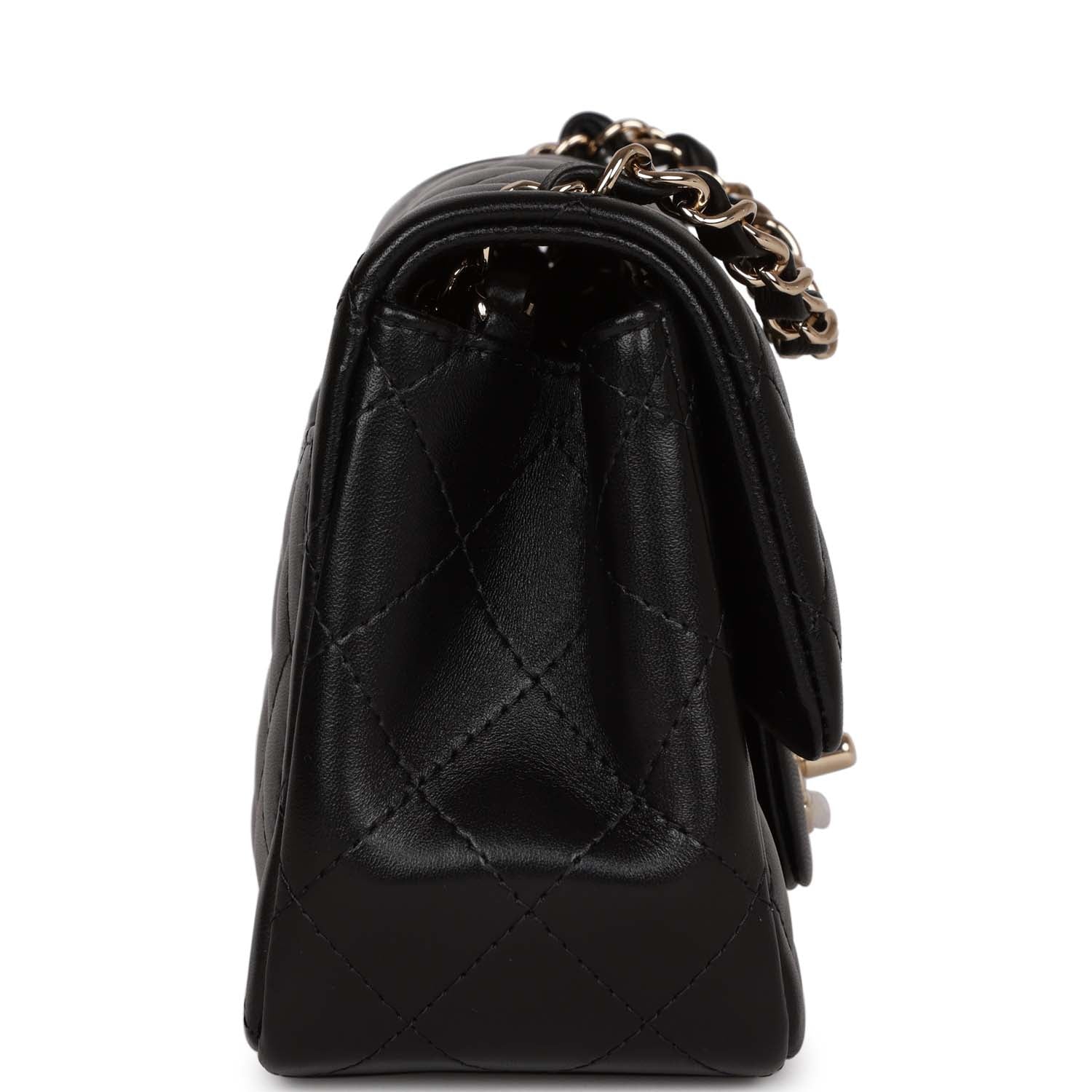 MINI COBBLE 20 BAG IN BLACK LAMBSKIN