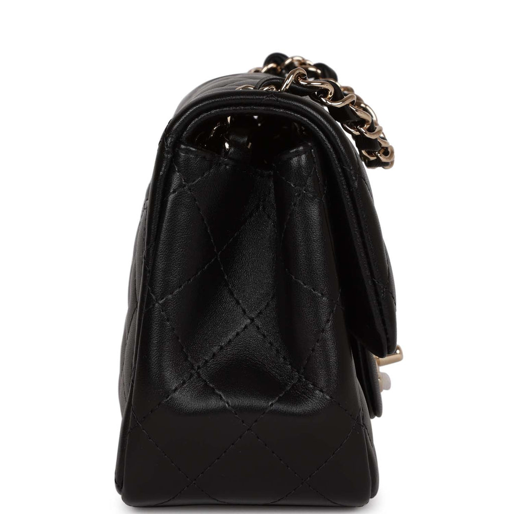 Chanel Black Quilted Caviar Square Mini Classic Flap Bag