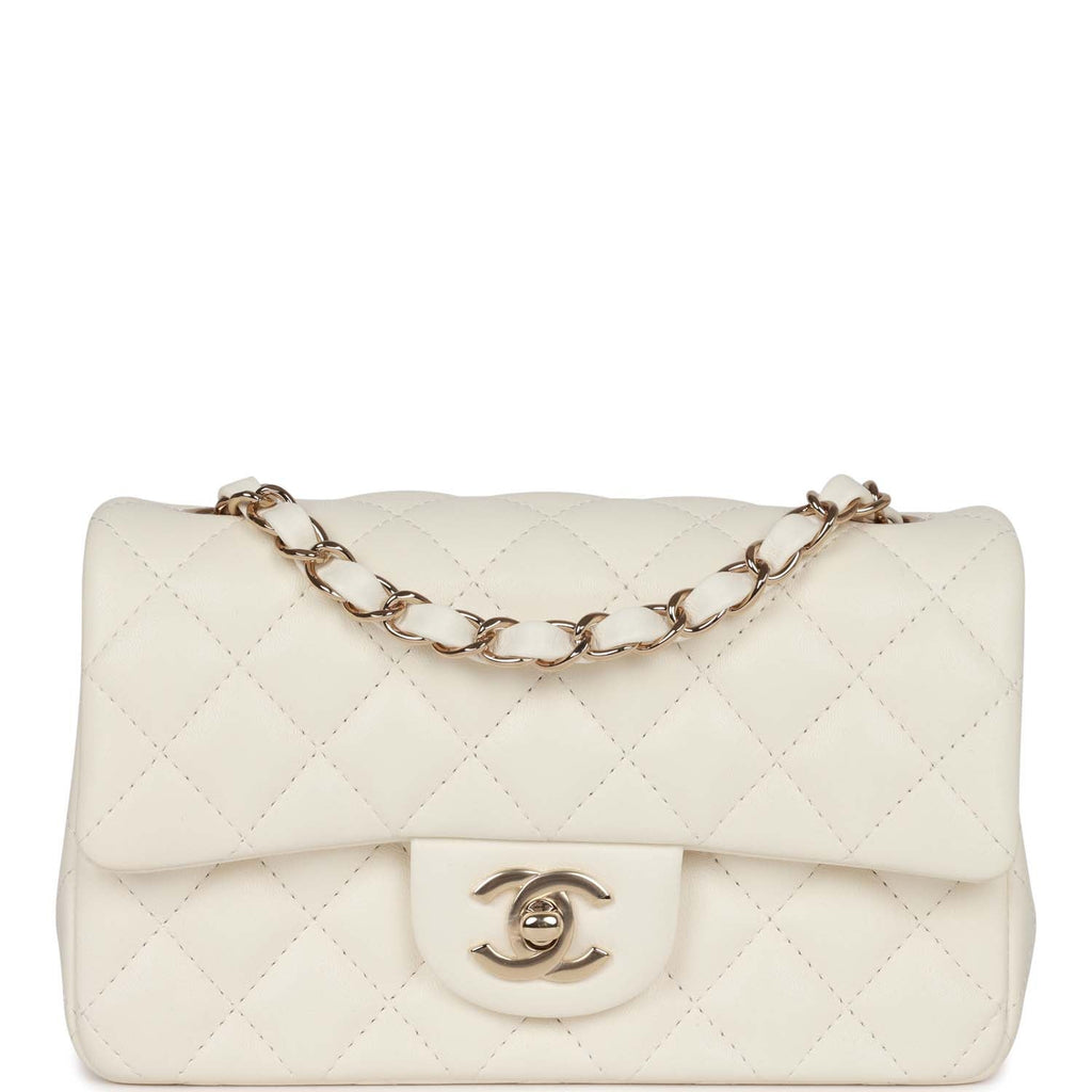 Chanel mini rectangular Flap Bag Lambskin Black LGHW