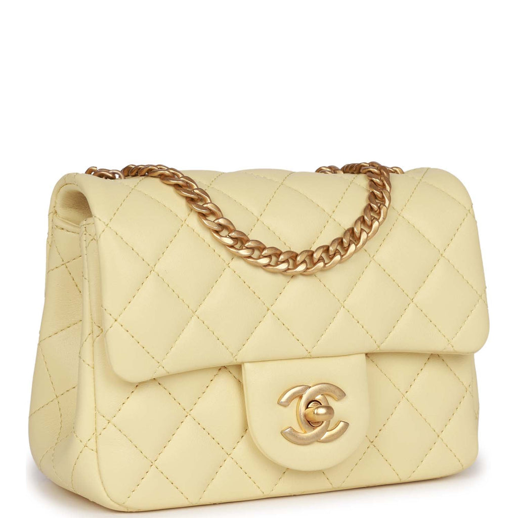 Chanel Beige Leather Gold Hardware Mini Square Flap Bag Chanel | The Luxury  Closet