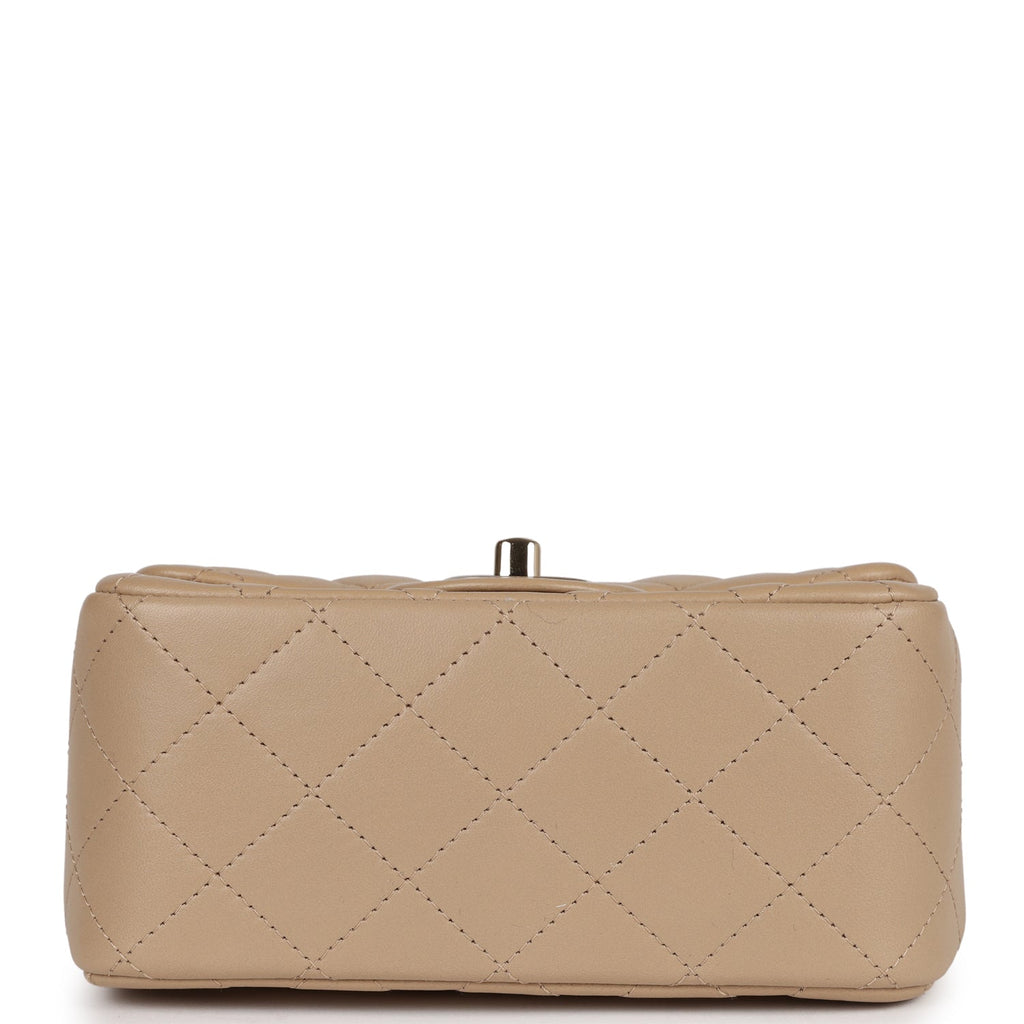 Chanel Beige Quilted Lambskin Square Mini Classic Flap – Madison