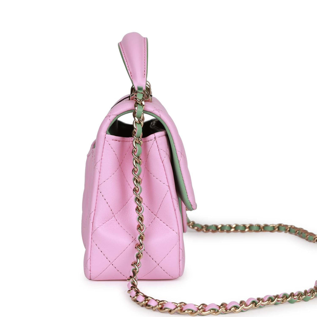 Dior - Miss Dior Top Handle Bag Melocoton Pink Cannage Lambskin - Women