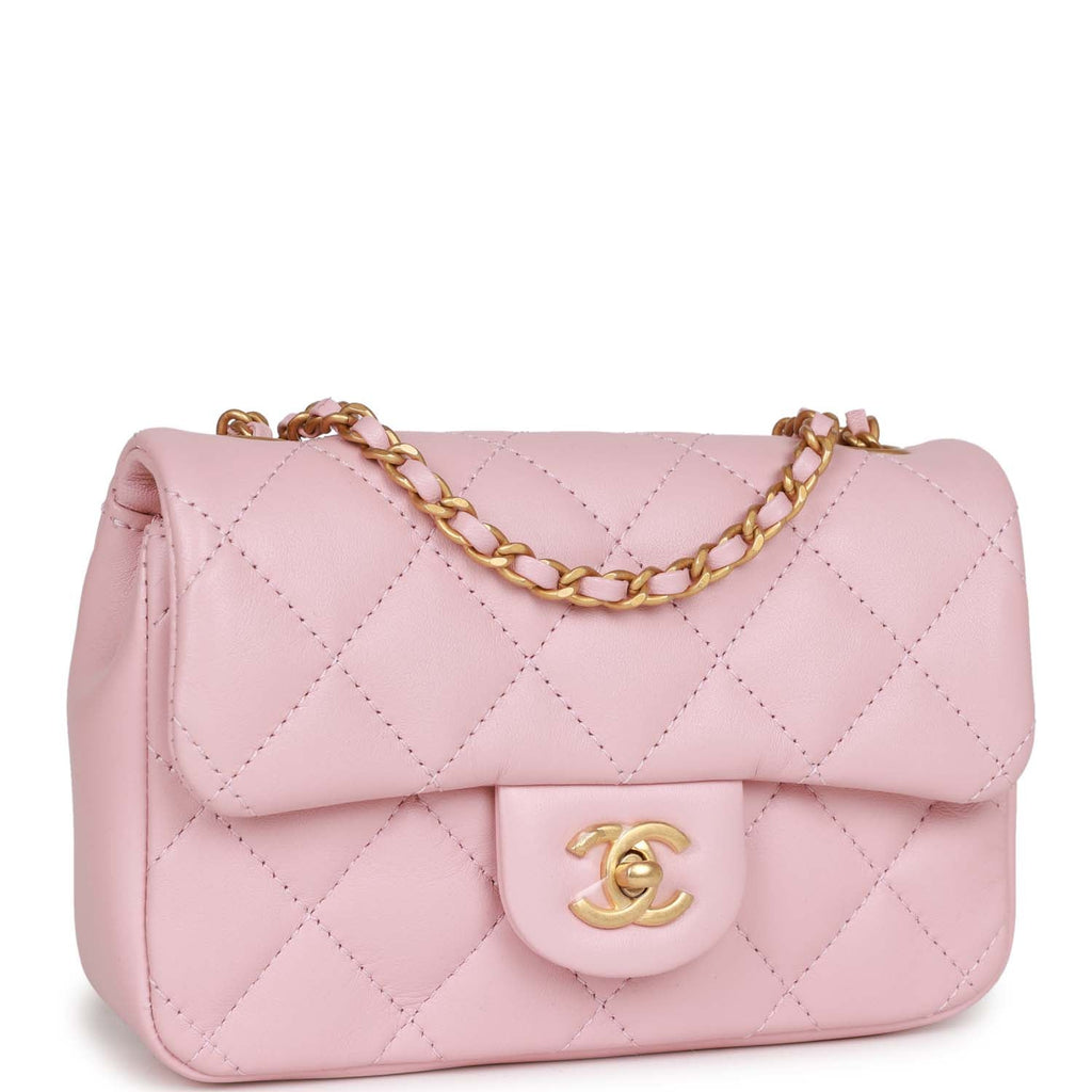 Chanel Classic Mini Rectangular Single Flap, Iridescent Pink Calfskin  Leather with Silver Hardware, Preowned in Box WA001 - Julia Rose Boston