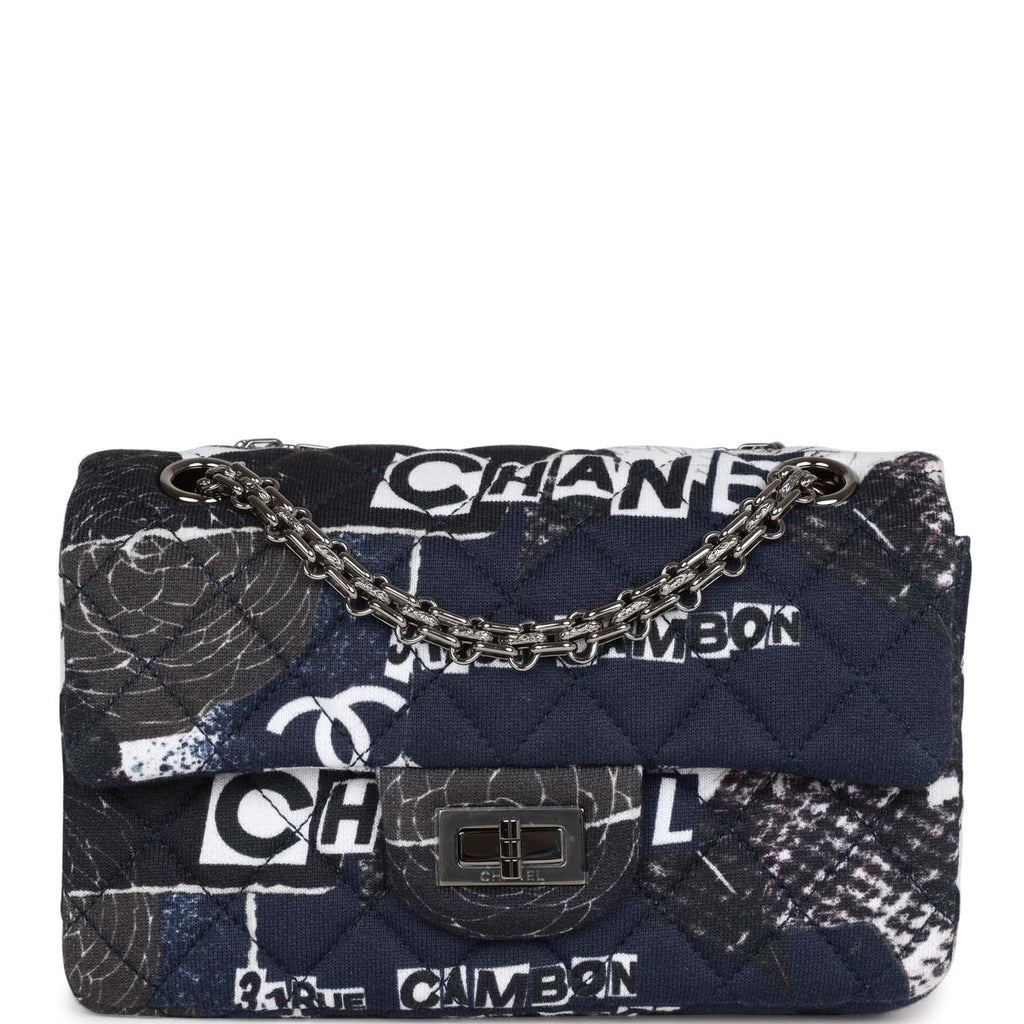 Chanel Reissue 2.55 Flap Bag Graffiti Crocodile Embossed Calfskin 226