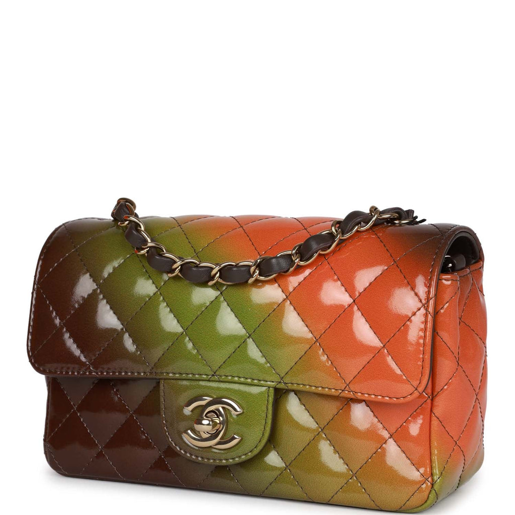 Chanel Senegal Collection Sunset Patent Leather Mini Classic Flap Ba –  Madison Avenue Couture
