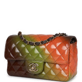 Chanel "Senegal Collection" Sunset Patent Leather Mini Classic Flap Bag Light Gold Hardware
