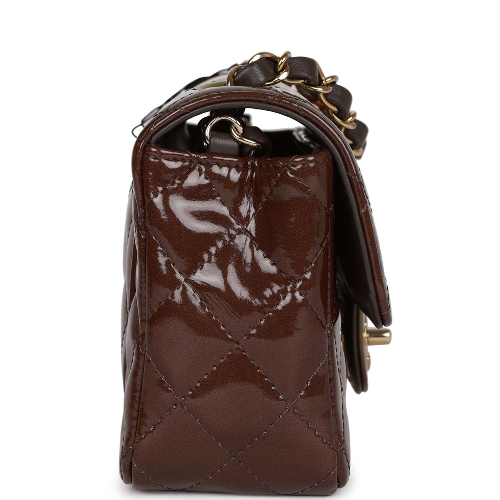 Authentic Chanel Bordeaux Patent Leather Medium Double Flap Bag on  MALLERIES