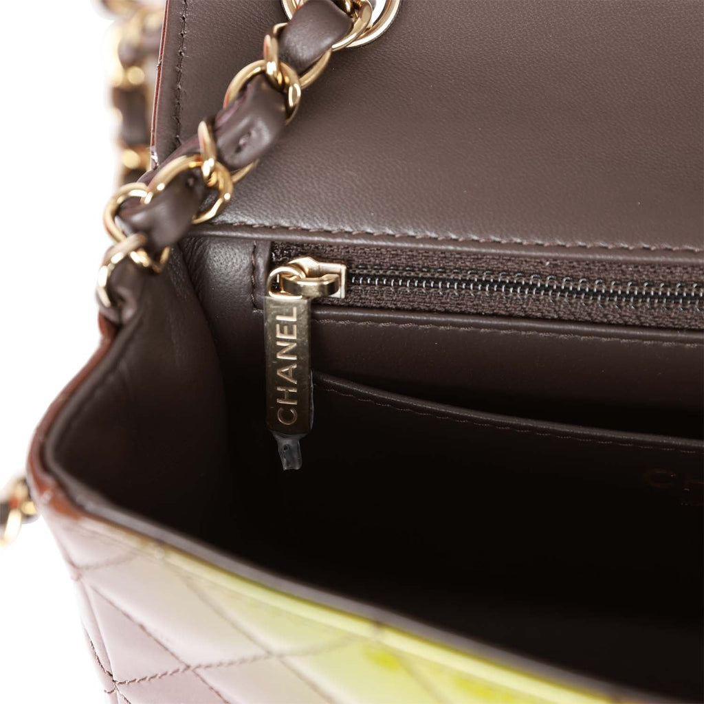 Chanel Senegal Collection Sunset Patent Leather Mini Classic Flap Ba –  Madison Avenue Couture