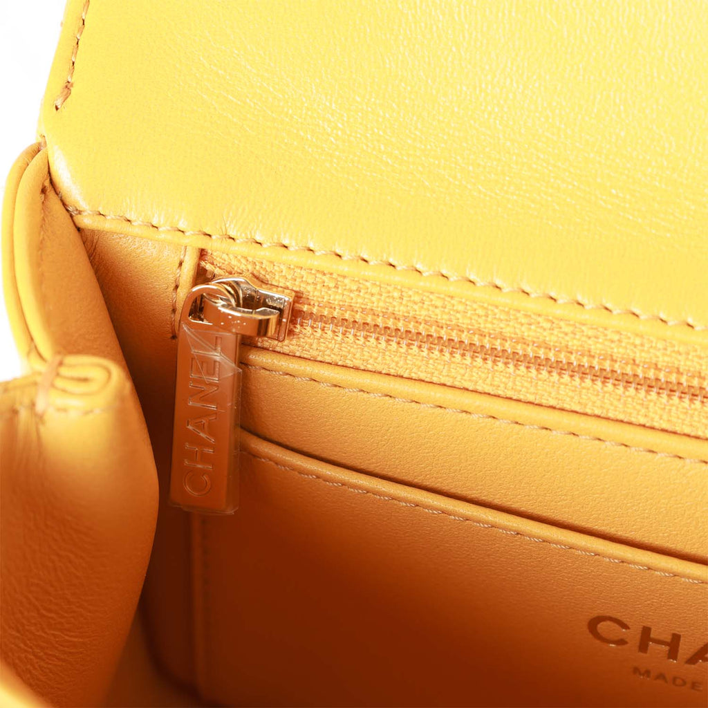 Chanel Lambskin Mini Rectangular Classic Flap with Gold Hardware– TC
