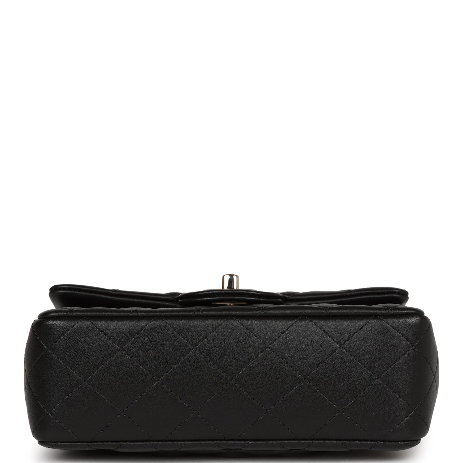 Chanel Black Quilted Lambskin Rectangular Mini Flap Bag Top Handle