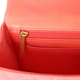 Chanel Mini Rectangular Top Handle Coral Ombre Lambskin Aged Gold Hardware