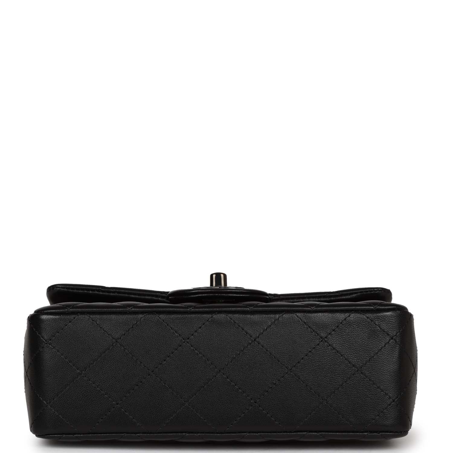 Chanel Mini Rectangular Flap Bag SO Black Lambskin Black Hardware ...