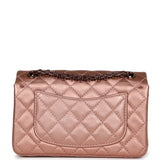 Pre-owned Chanel Mini Reissue 224 2.55 Flap Rose Gold Calfskin Rose Gold Hardware