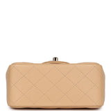 Chanel Mini Classic Square Flap Beige Lambskin Gold Hardware