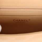 Chanel Mini Classic Square Flap Beige Lambskin Gold Hardware