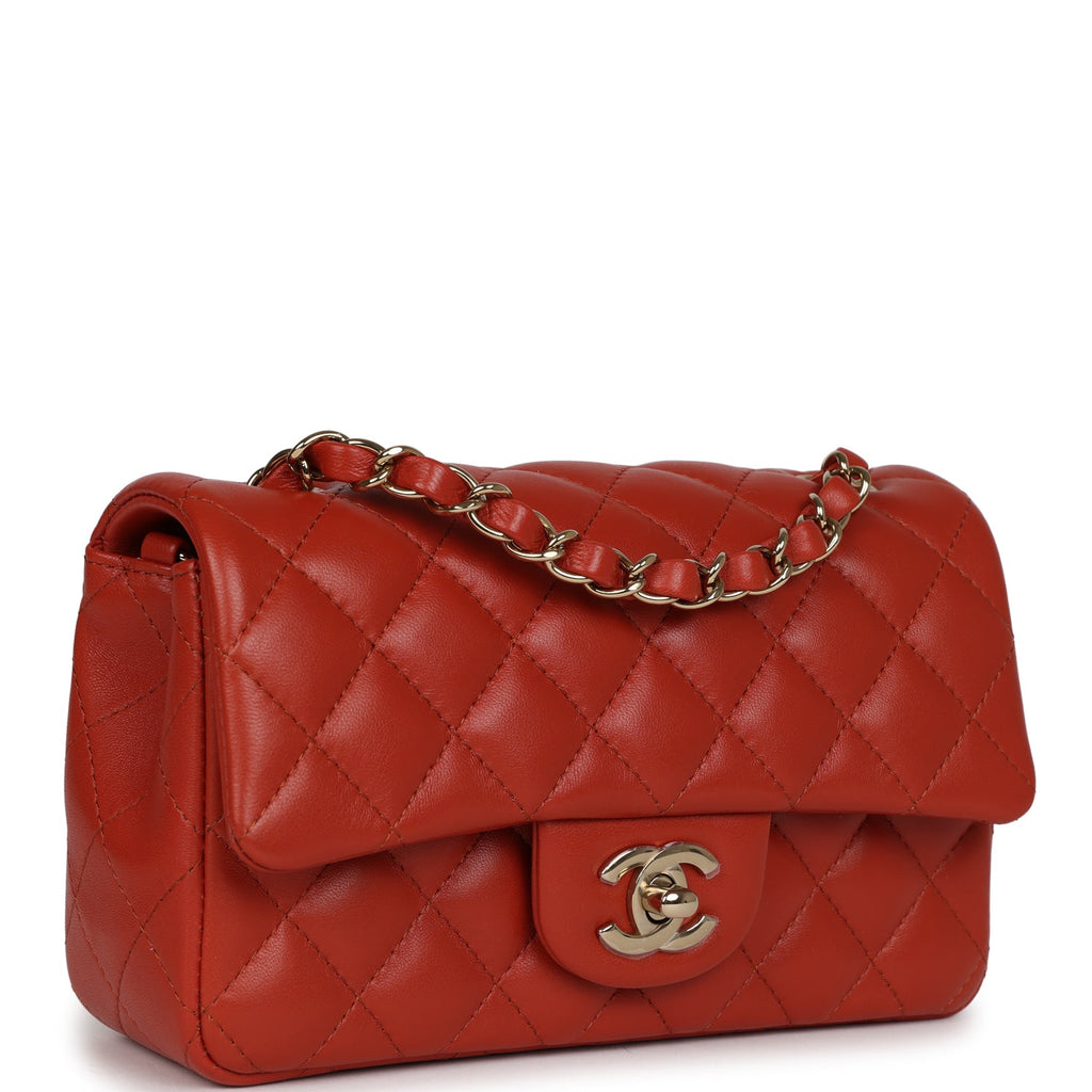 Chanel Mini Classic Rectangular Flap Maroon Lambskin Gold Hardware – Madison  Avenue Couture