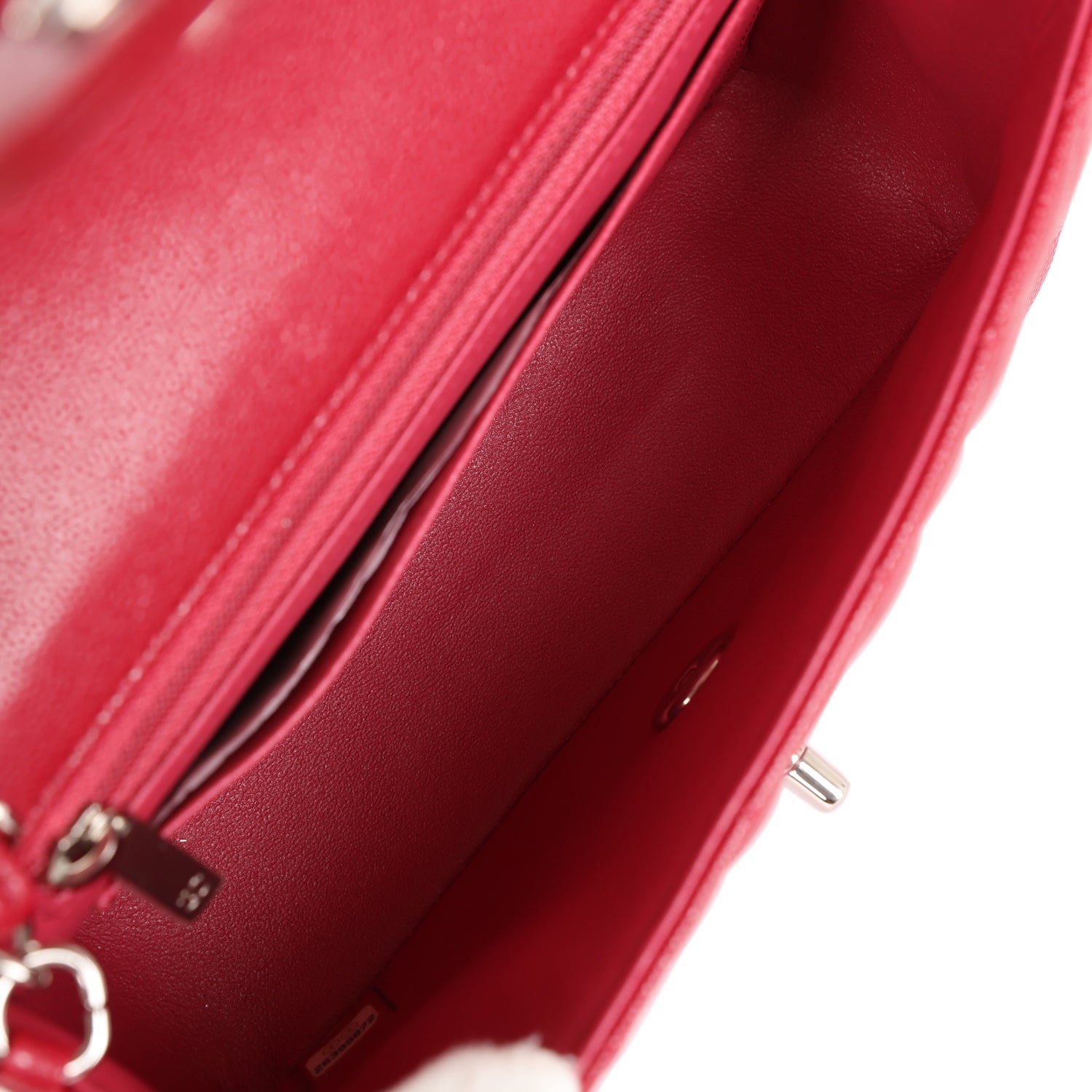 Chanel Red Quilted Caviar Rectangular Mini Classic Flap Bag