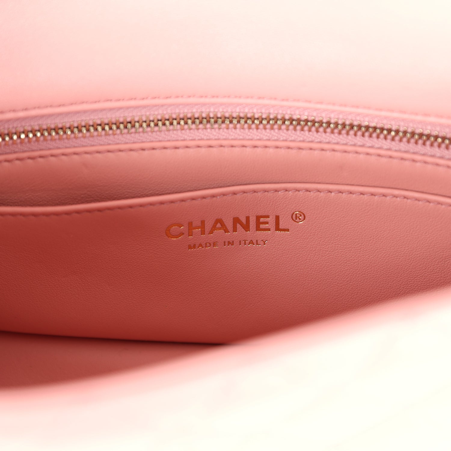 Chanel Mini Pearl Crush Rectangular Flap Dark Pink Lambskin Brushed Go